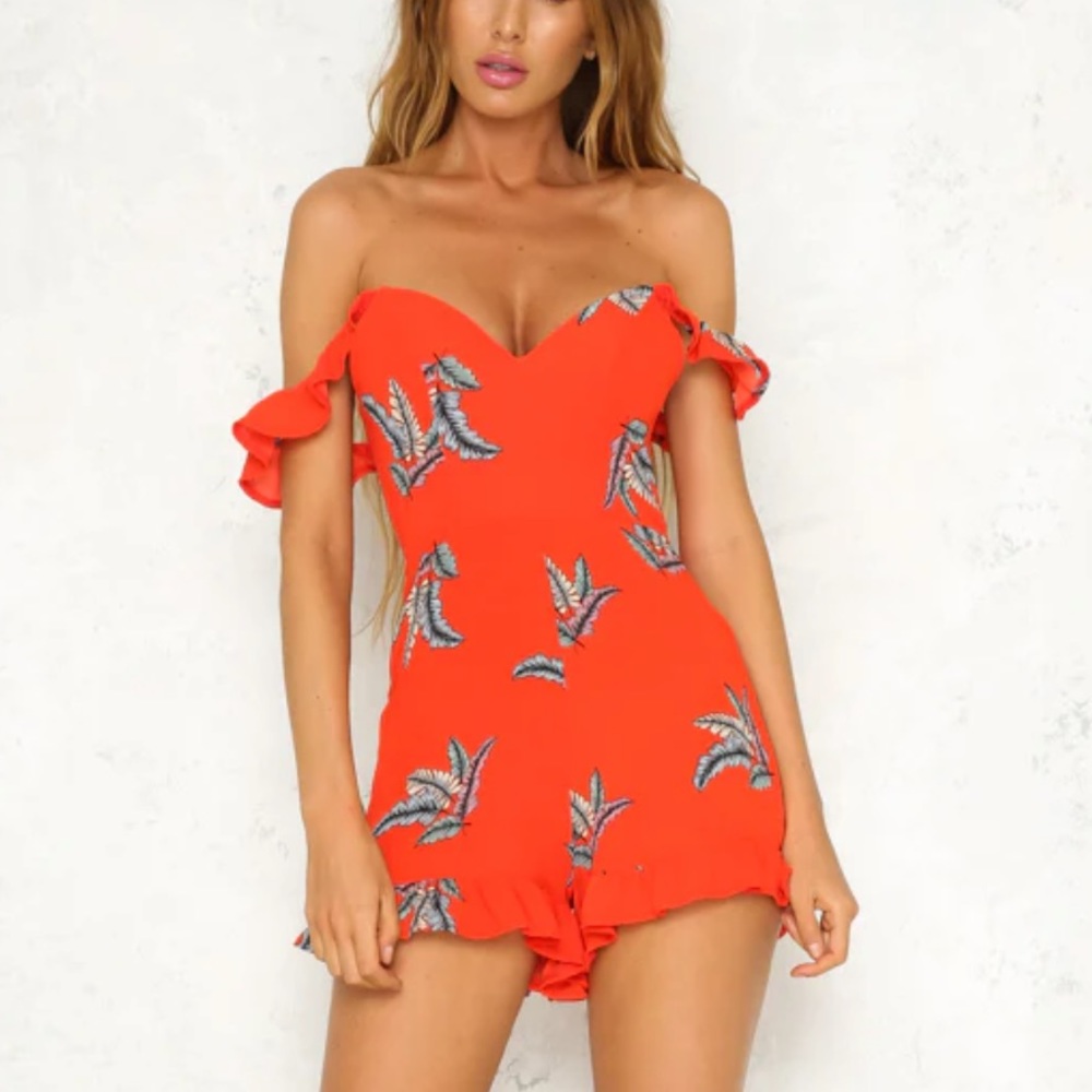 MIXED DRINKS ROMPER RED